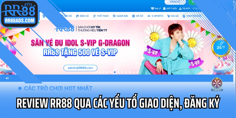 Review RR88 qua các yếu tố giao diện, thao tác đăng ký